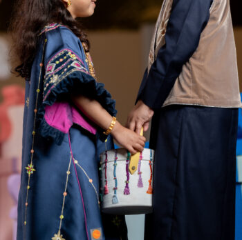 Blue midnight pink kaftan - Kids