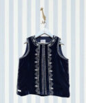 Dark blue velvet with silver lines